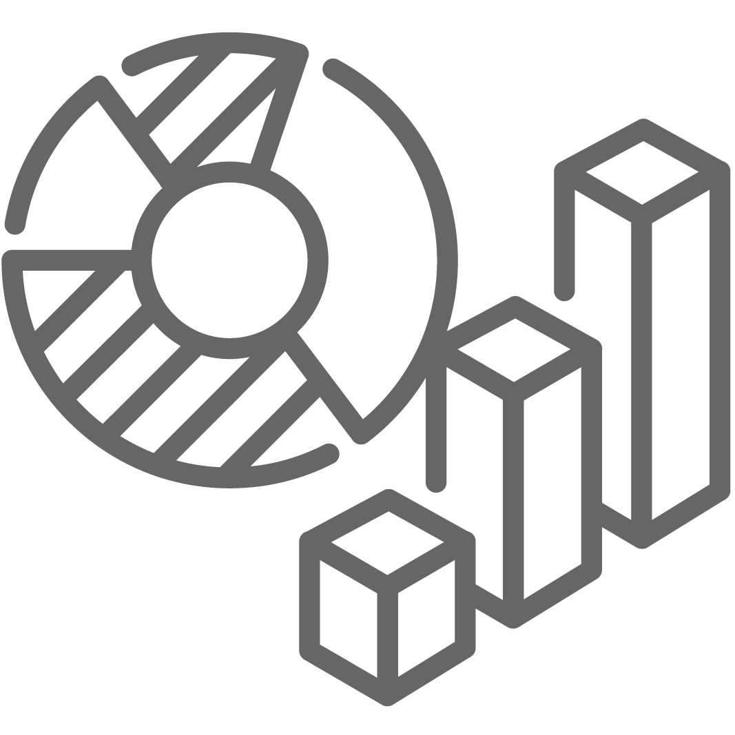 icon of a pie chart and bar chart